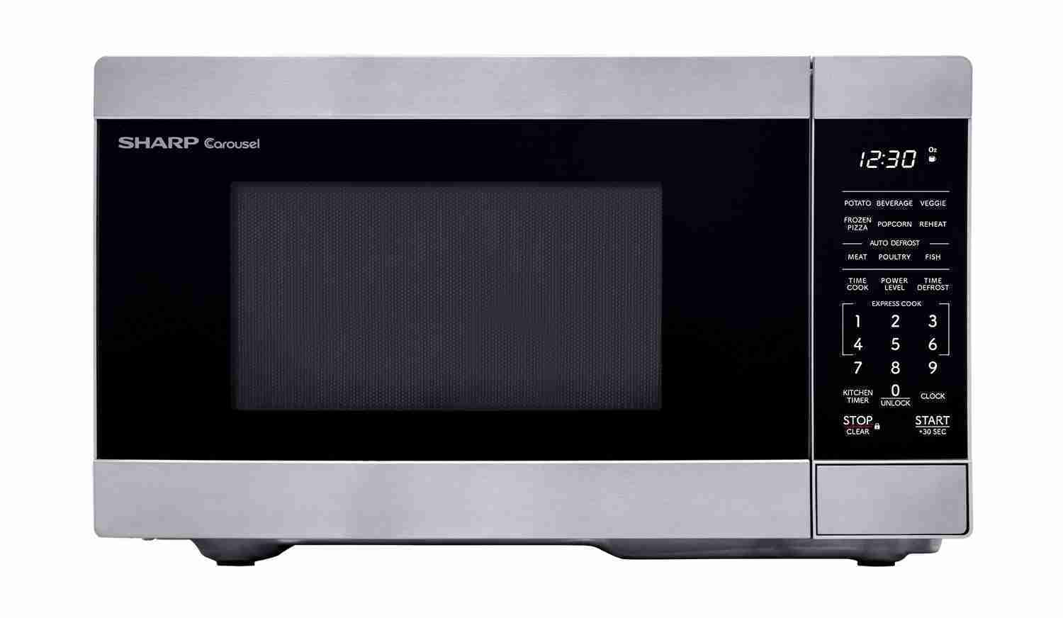 Sharp 0. 9 cu. ft. 900W Stainless Steel Countertop Microwave Oven ...